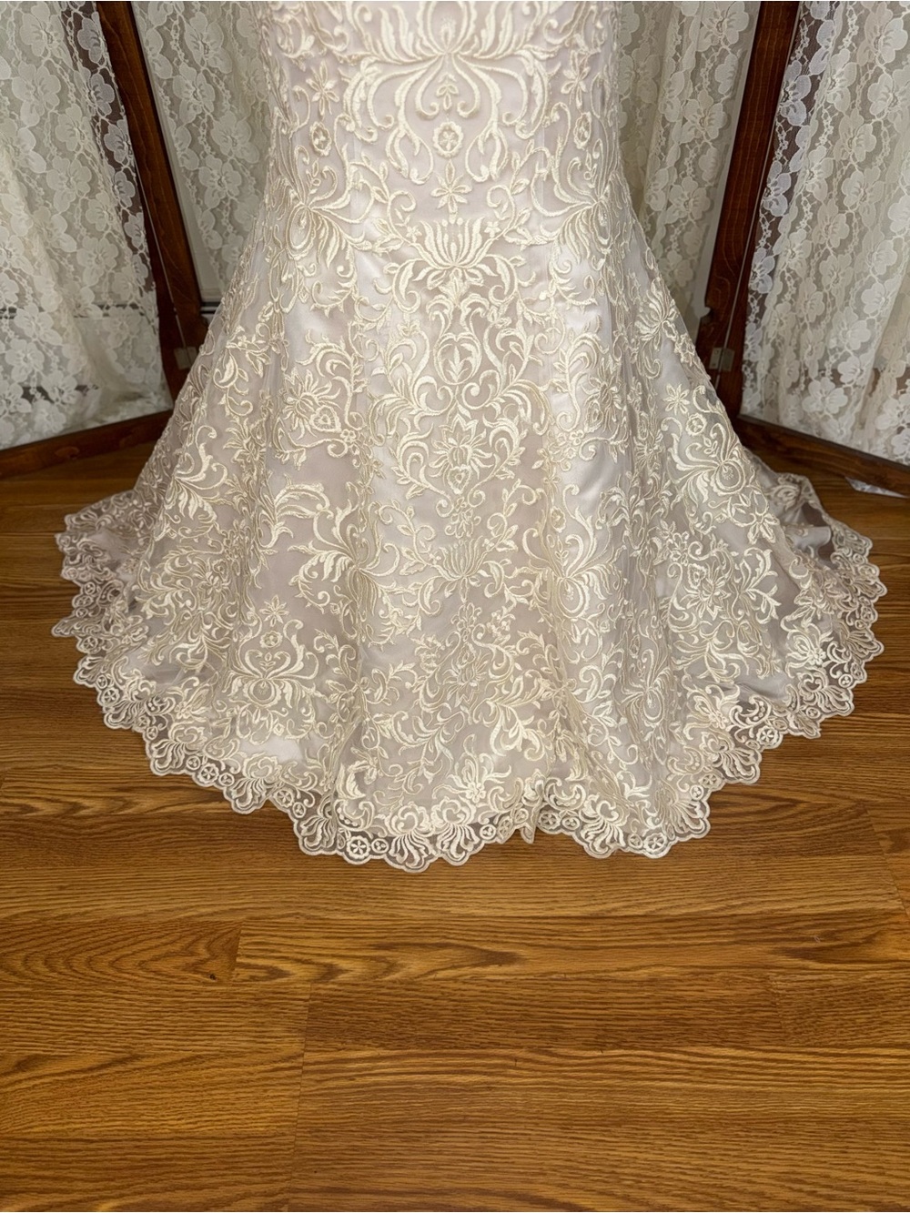 Stunning NEW Allure Romance Ivory Blush Champagne Wedding Gown - Picture 5 of 12